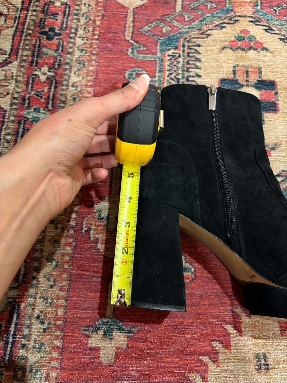 Vince Camuto Boots Black Suede Platform Boots - Picture 5 of 9